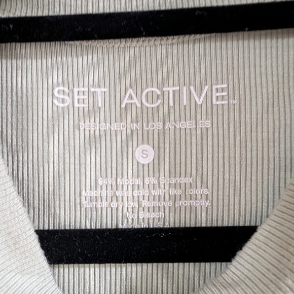 SET Active Ribbed Tank Top - Light Green - Picture 3 of 4